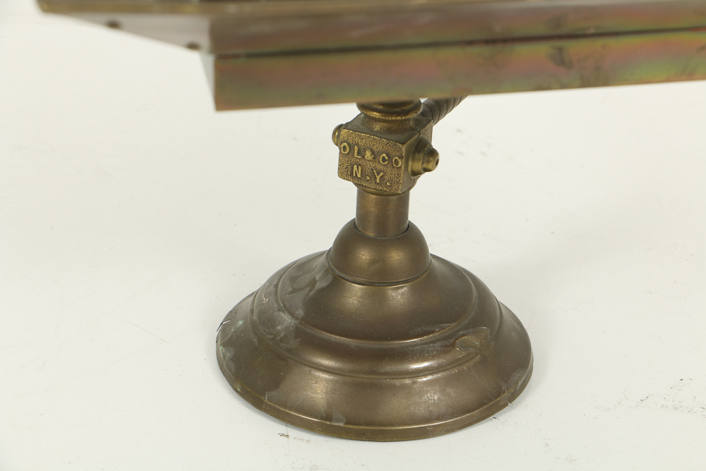 Early 20th Century Mission Brass Birdcage by Hendryx with O.L. & Co. Stand