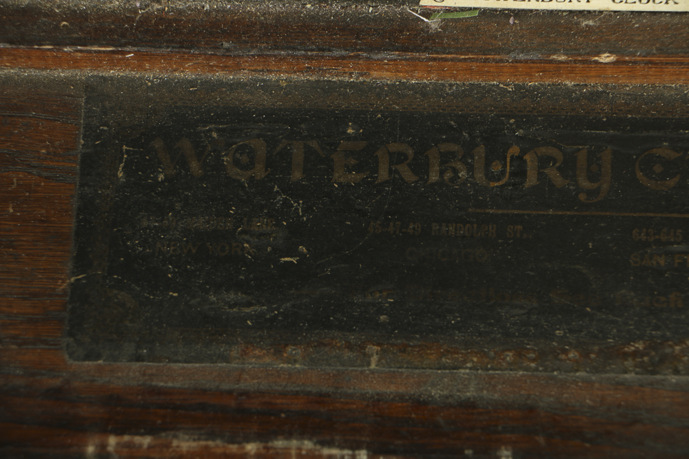 Antique "Crane" Regulator Wall Clock with Calendar Dial by Waterbury Clock Co.