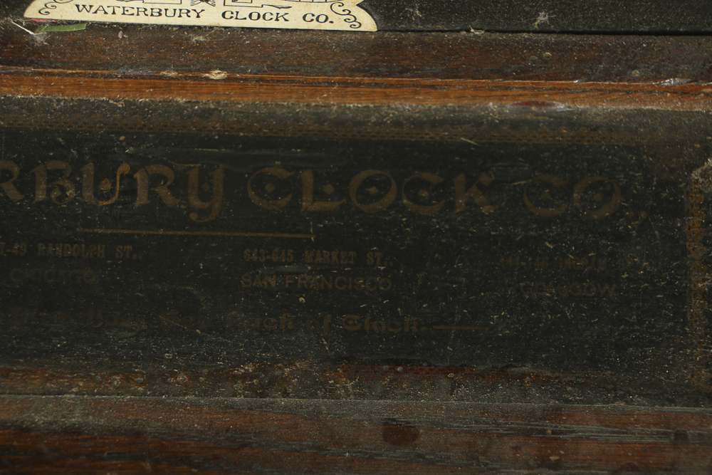 Antique "Crane" Regulator Wall Clock with Calendar Dial by Waterbury Clock Co.