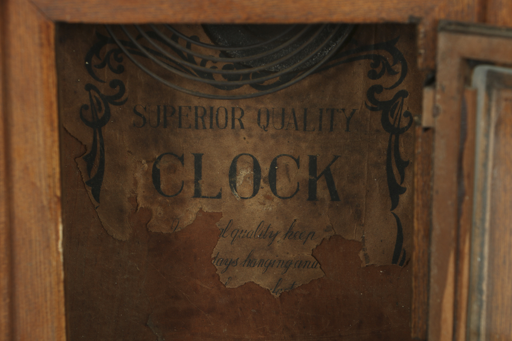 Antique Regulator Oak Wall Clock, Circa Late 19th to Early 20th Century