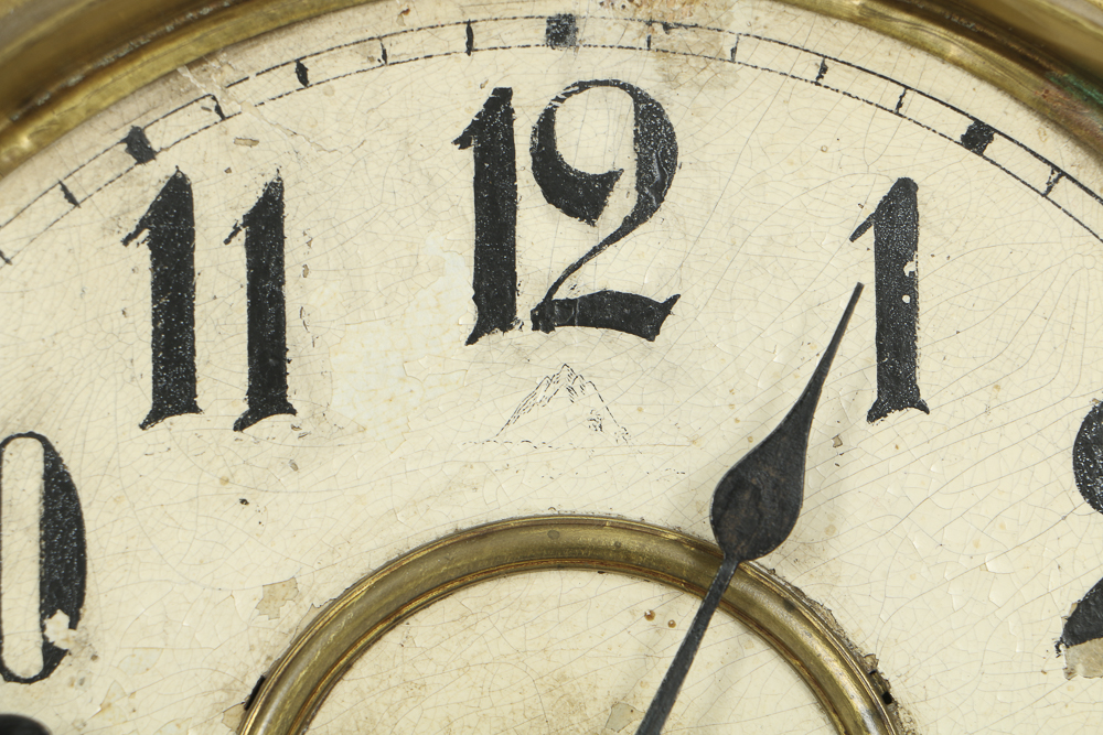 Antique Regulator Oak Wall Clock, Circa Late 19th to Early 20th Century