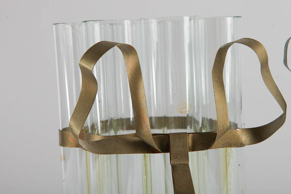 Glass Vases and Flower Frog