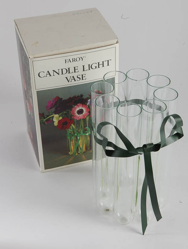 Glass Vases and Flower Frog