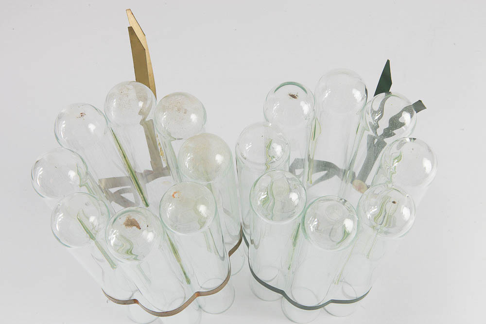 Glass Vases and Flower Frog