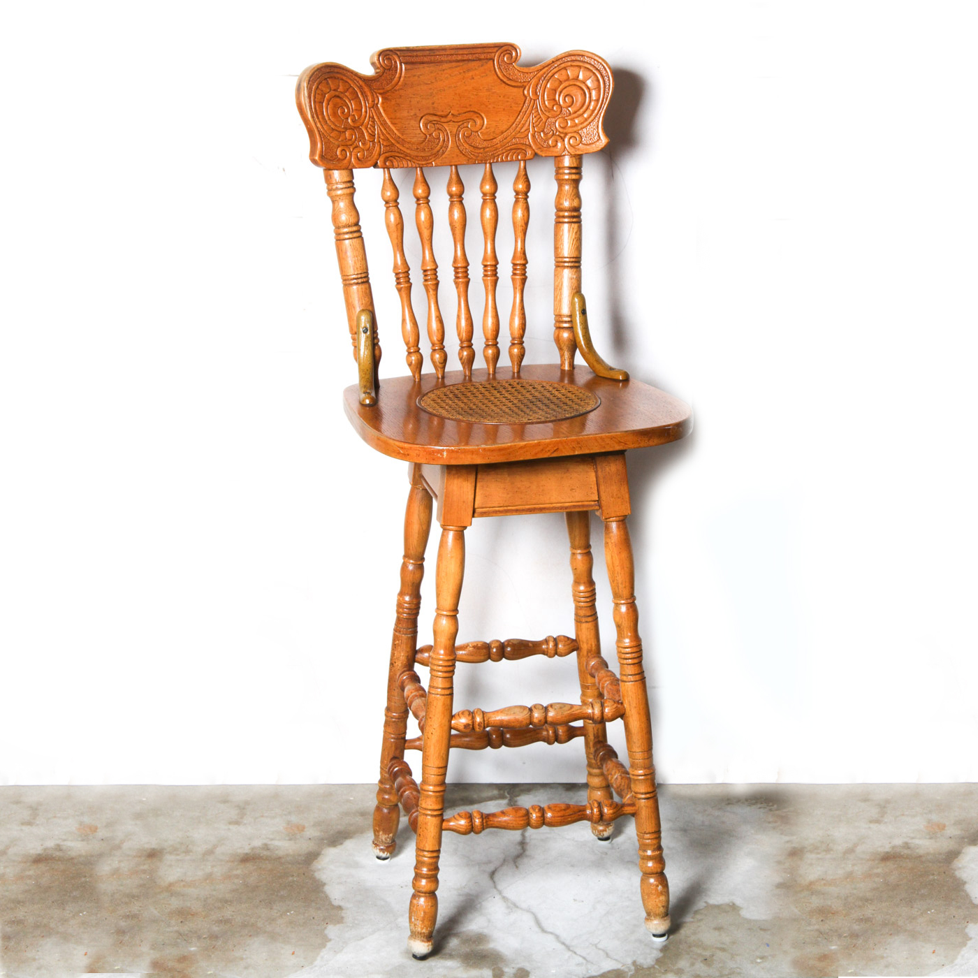 Vintage Windsor Style Counter Stool