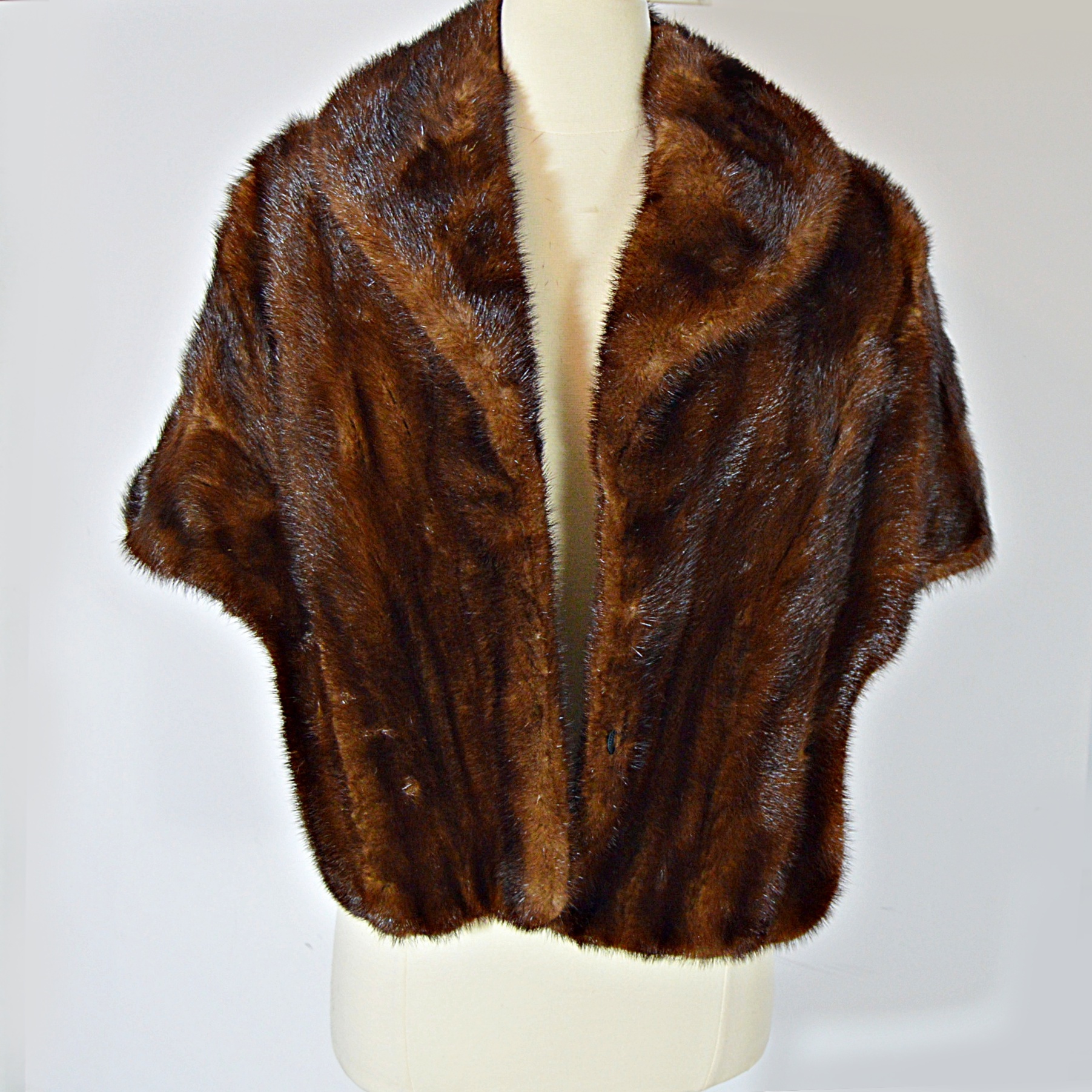 Vintage Brown Mink Stole from Steiger