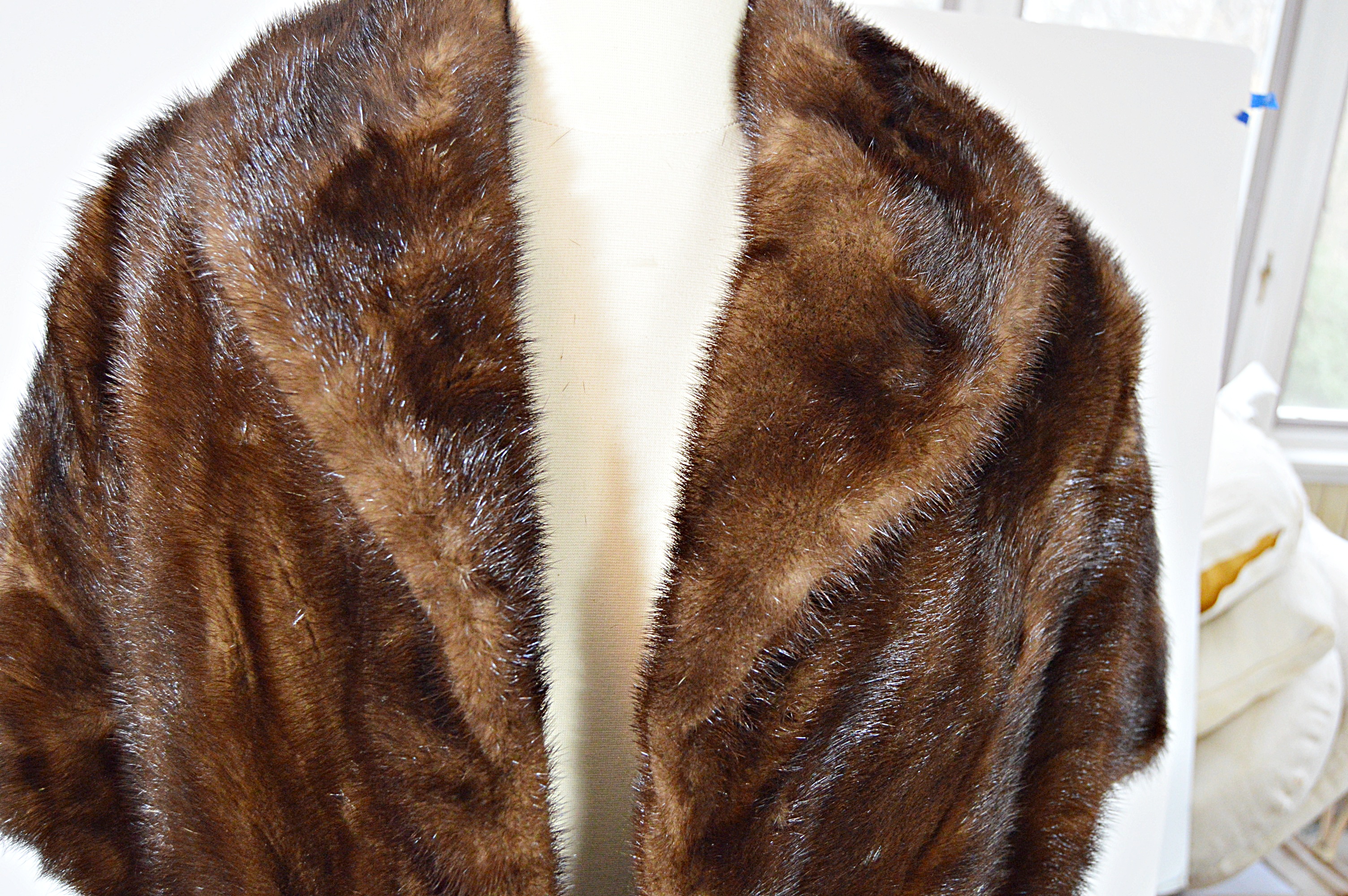 Vintage Brown Mink Stole from Steiger