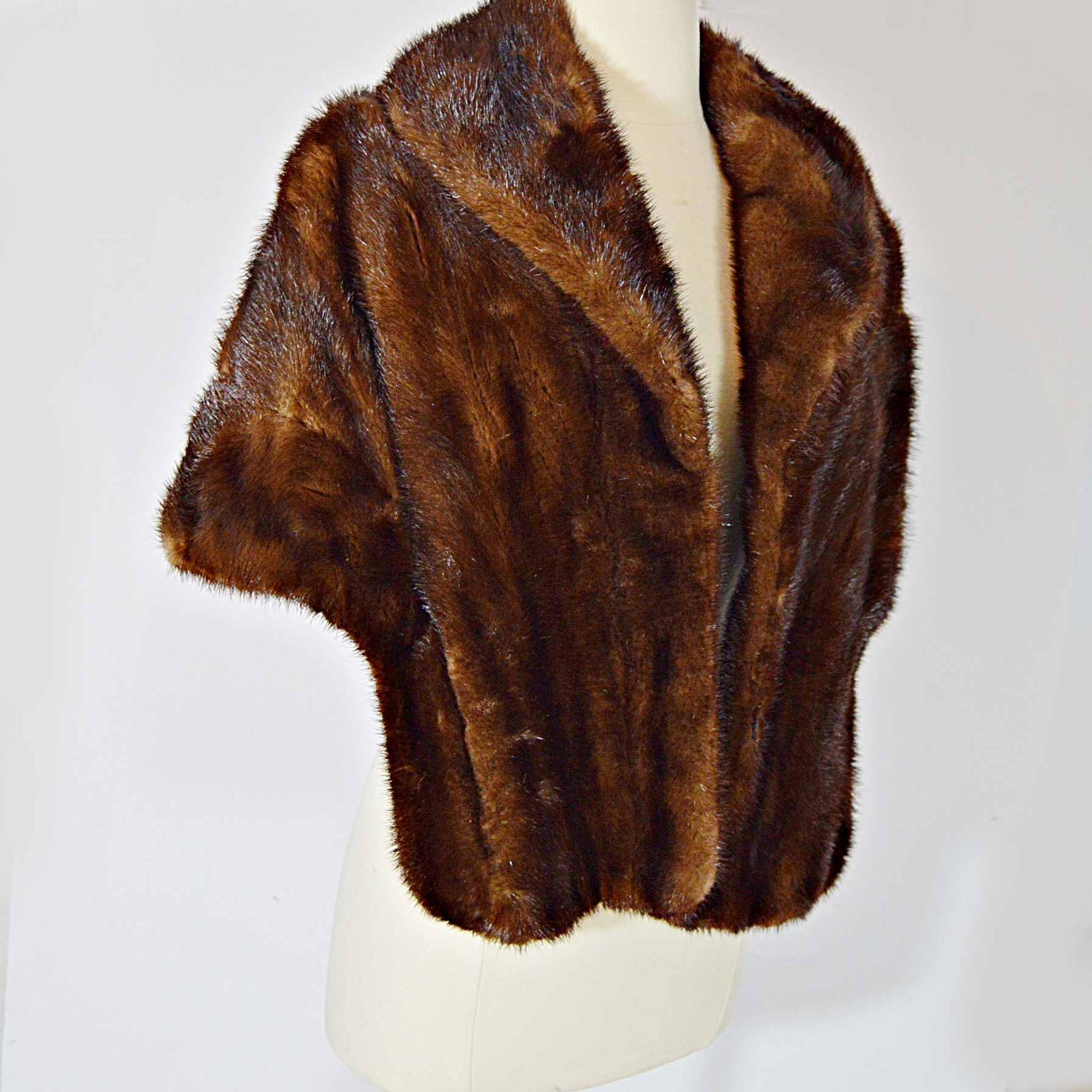 Vintage Brown Mink Stole from Steiger