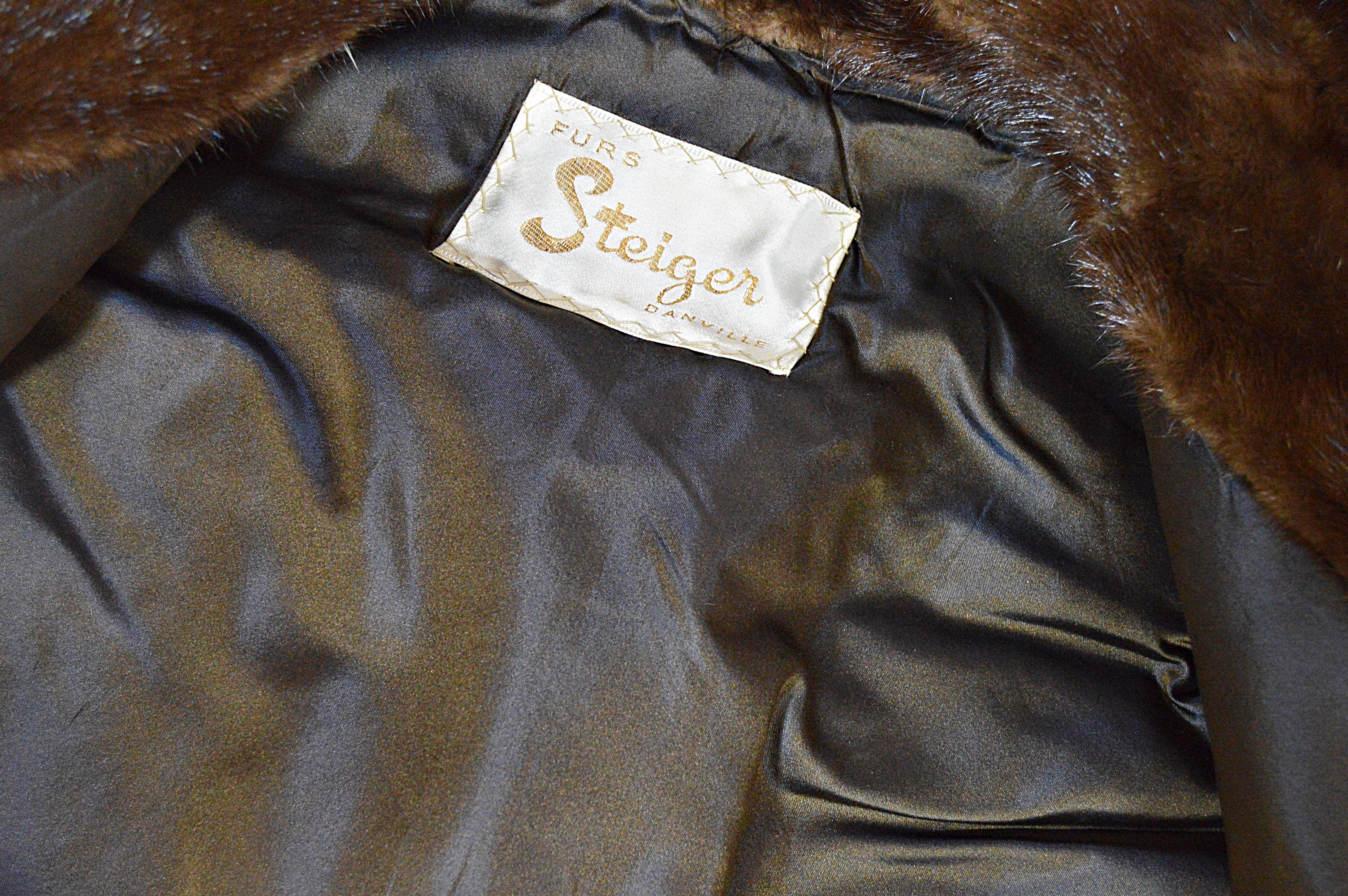 Vintage Brown Mink Stole from Steiger