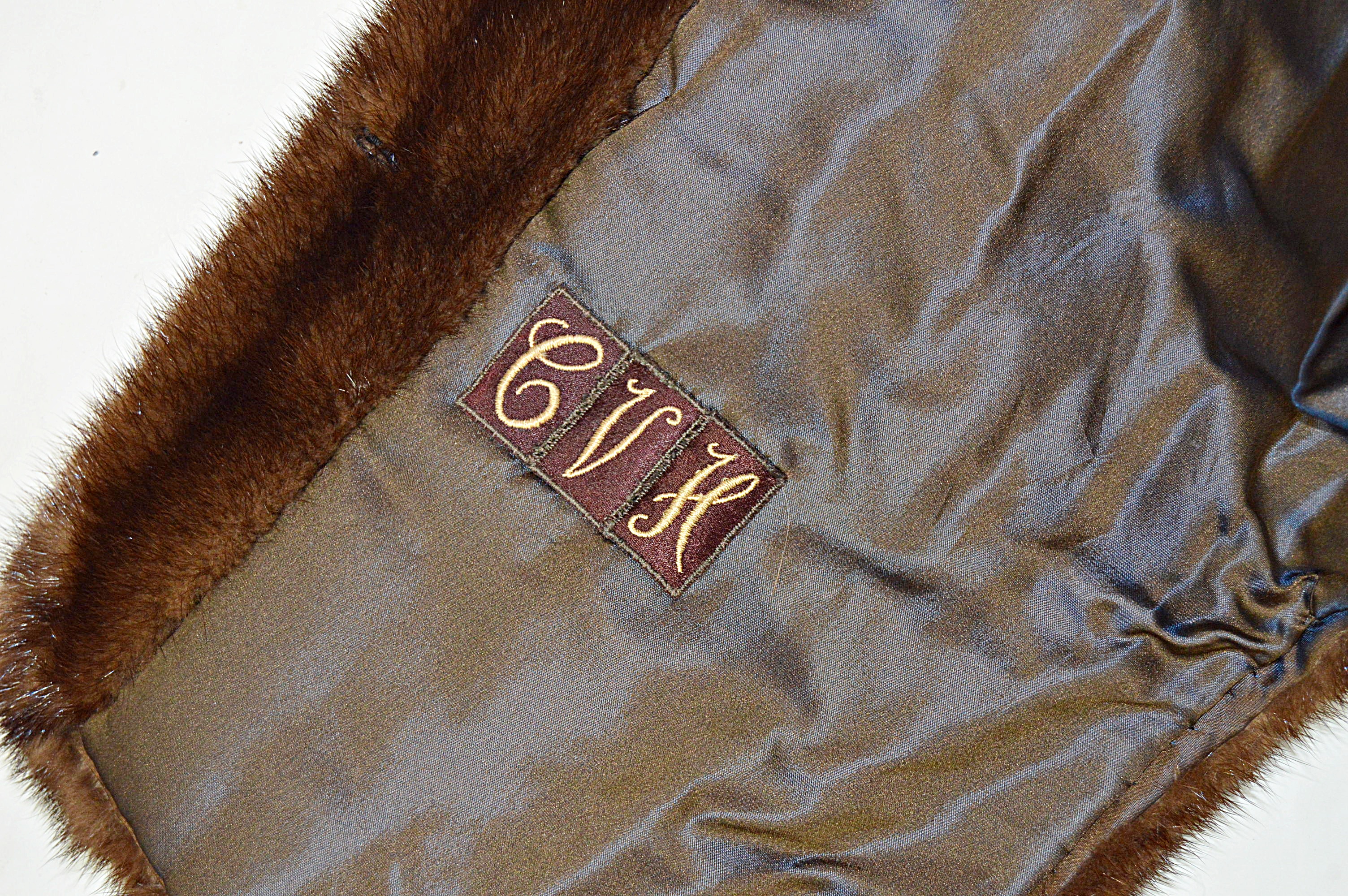 Vintage Brown Mink Stole from Steiger