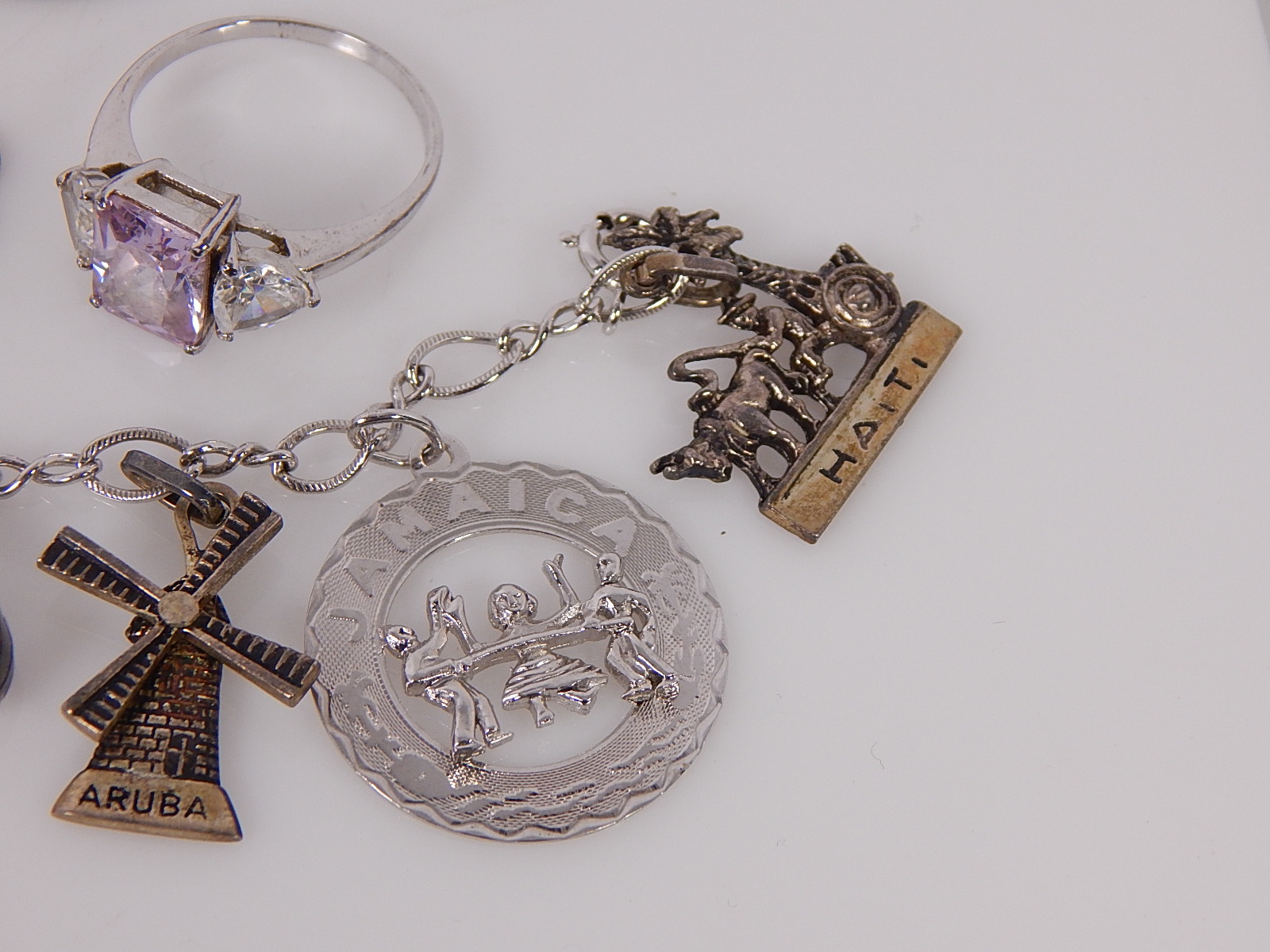 Trinket, Rings, and Charm Bracelet