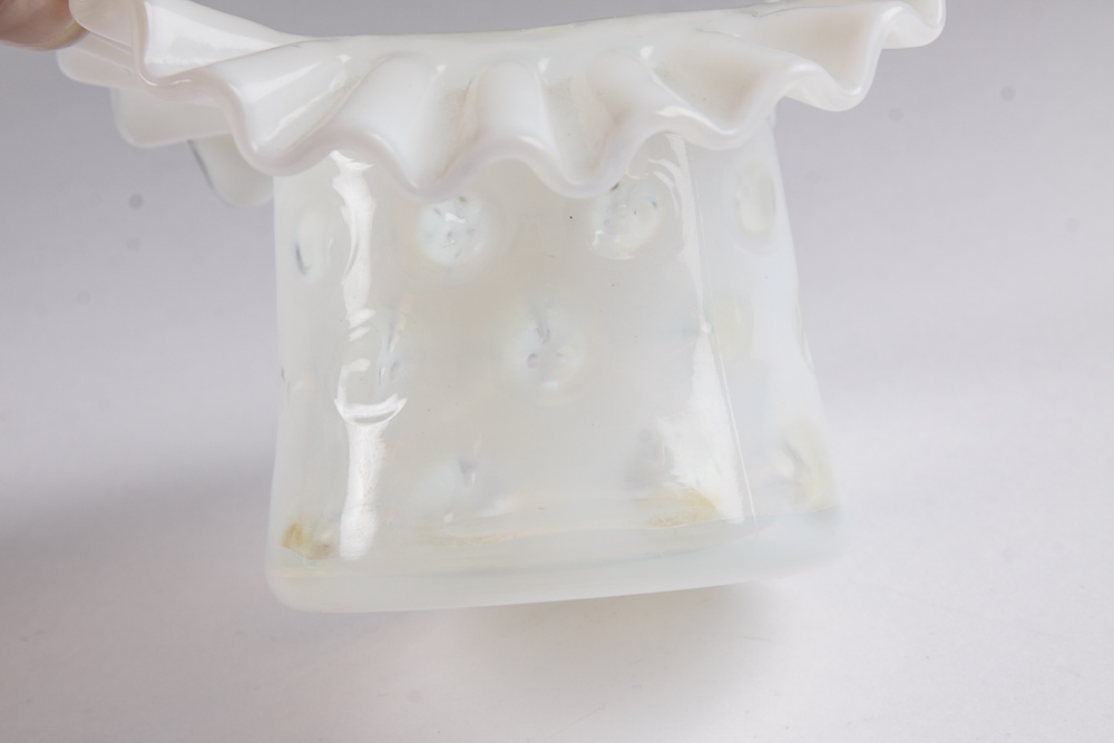 Vintage Glass Decor Including Fenton "Hobnail Green"