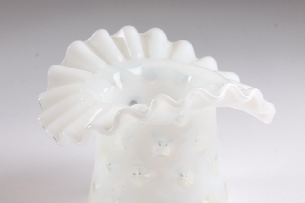 Vintage Glass Decor Including Fenton "Hobnail Green"