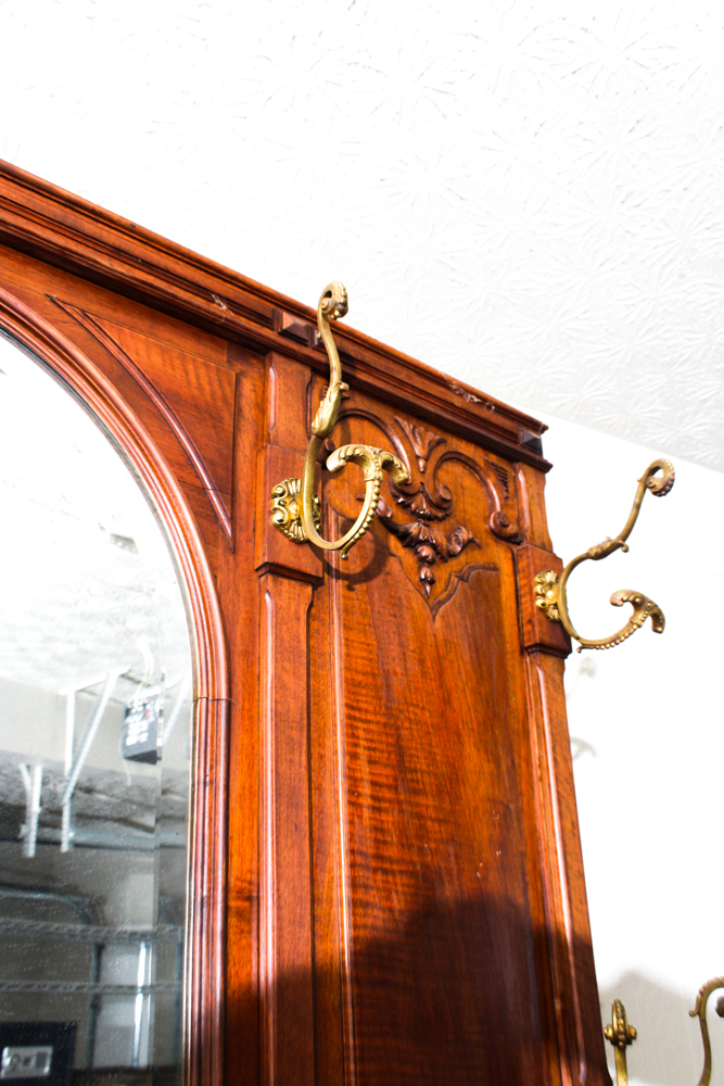 Antique Victorian Mahogany Hall Tree