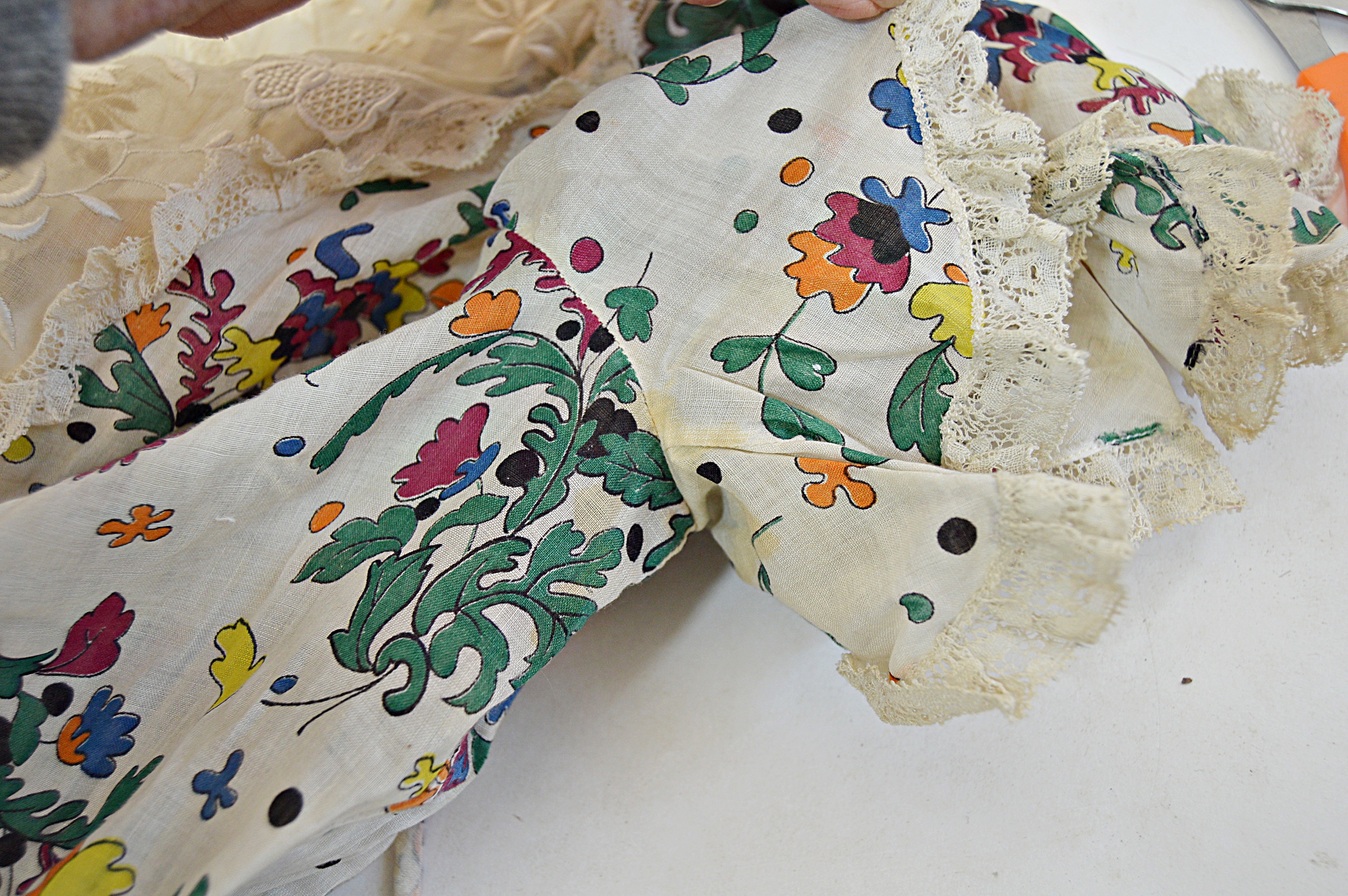 1930s Floral Patterned Cotton Dress