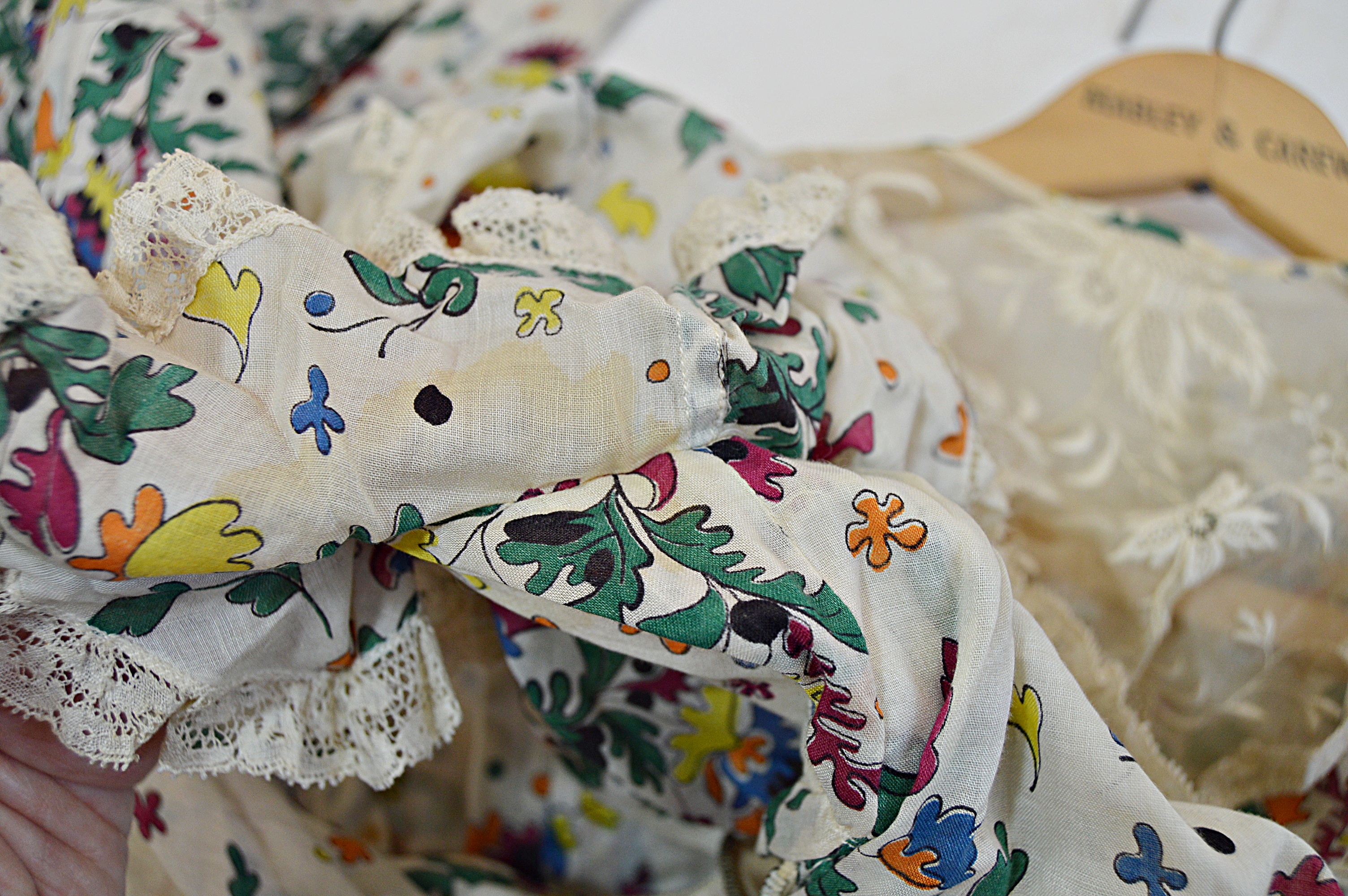 1930s Floral Patterned Cotton Dress