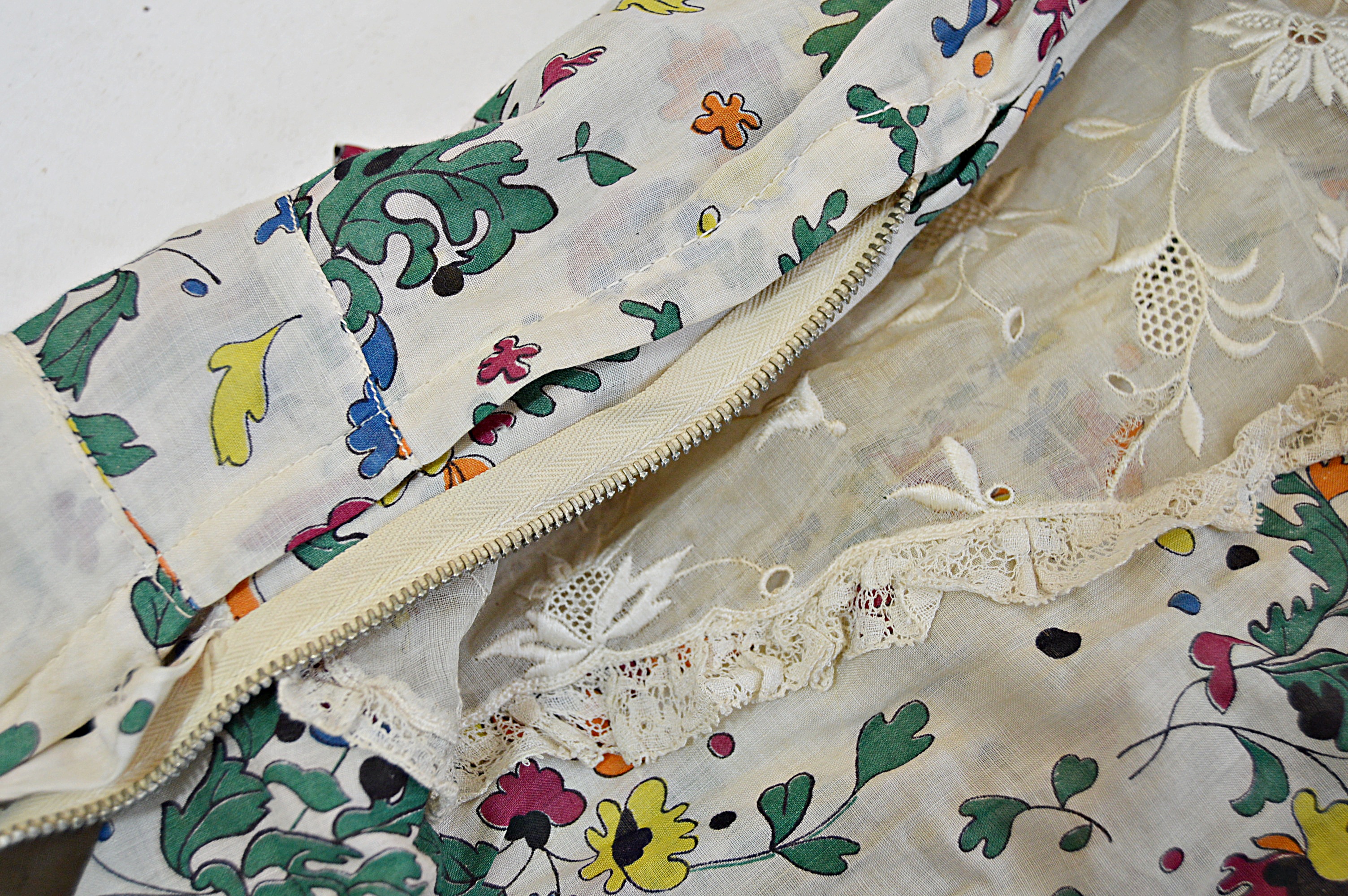 1930s Floral Patterned Cotton Dress