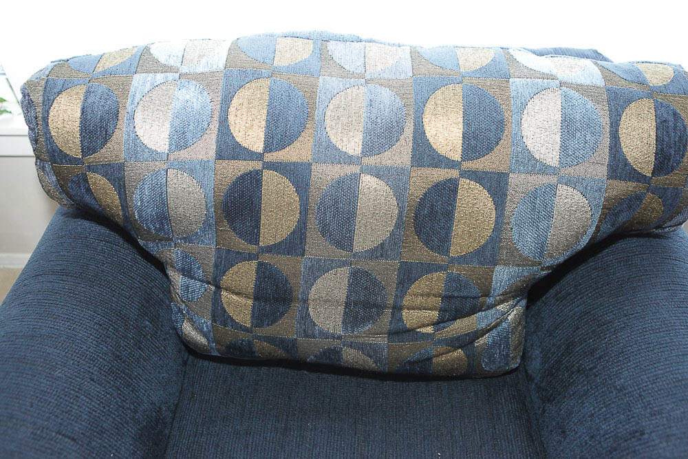 Blue Upholstered Armchair