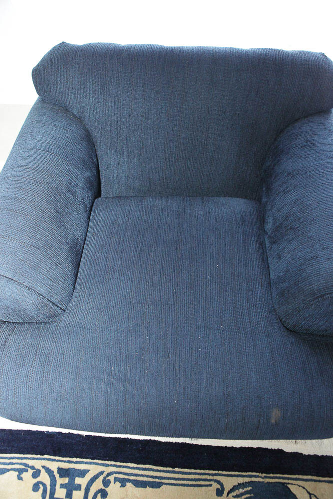 Blue Upholstered Armchair