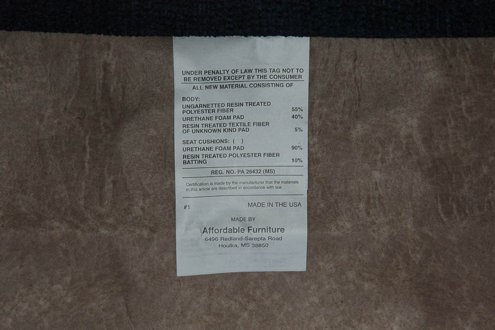 Blue Upholstered Armchair