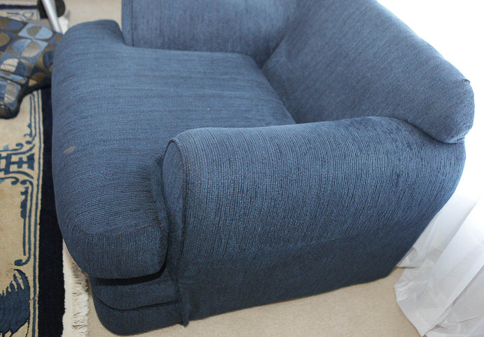 Blue Upholstered Armchair