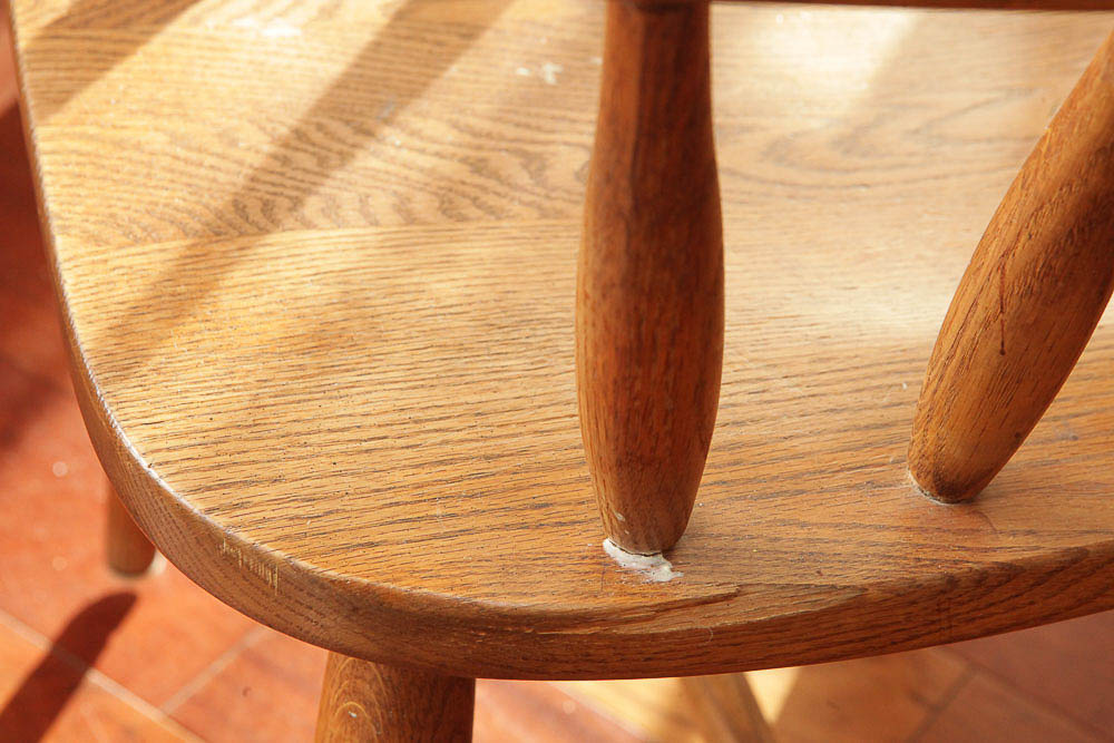 Vintage "Red Arrow" Dining Table and Windsor Style Chairs