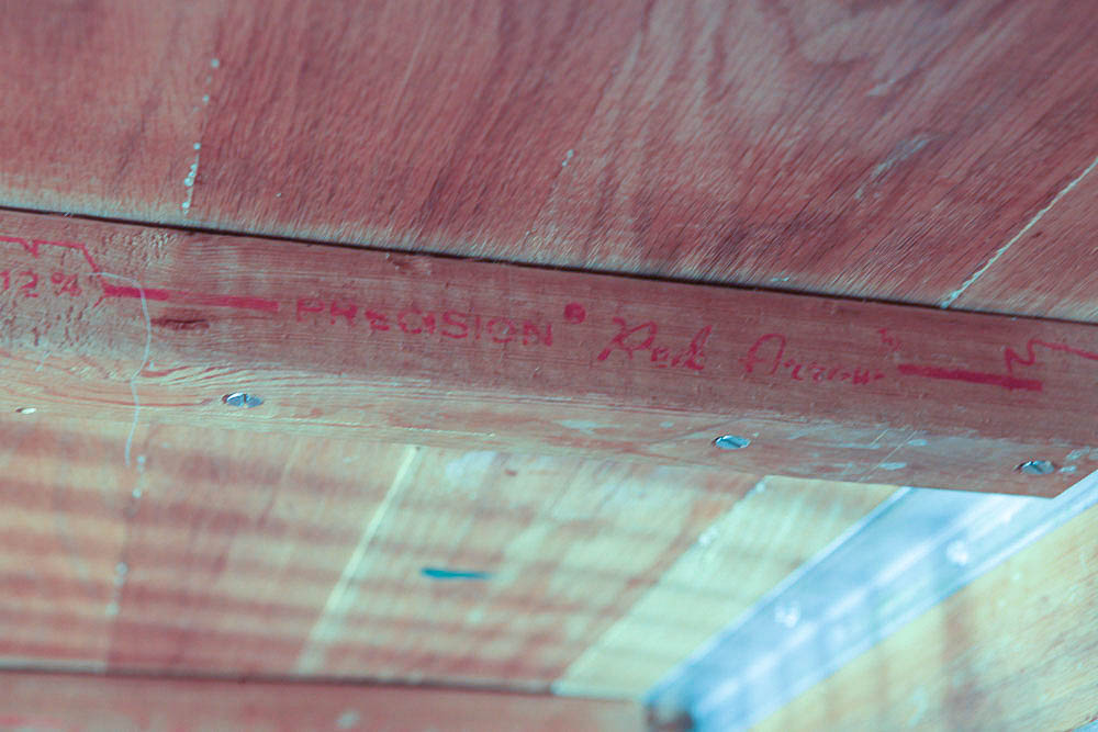 Vintage "Red Arrow" Dining Table and Windsor Style Chairs