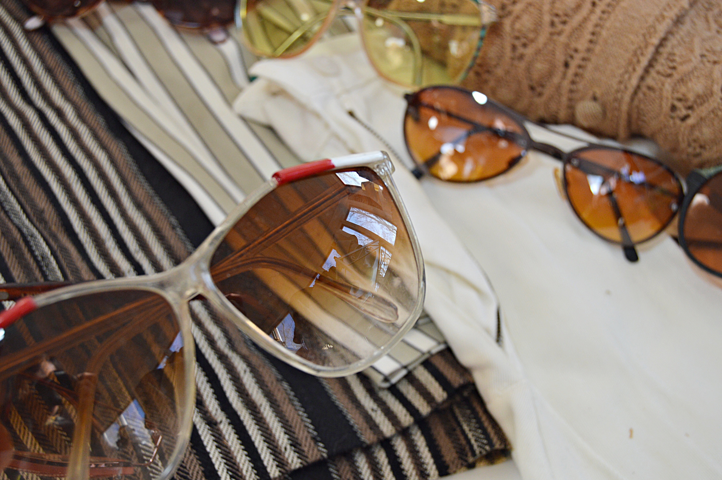 Vintage Women's Shorts, Sweaters, Basket Purses and Sunglasses