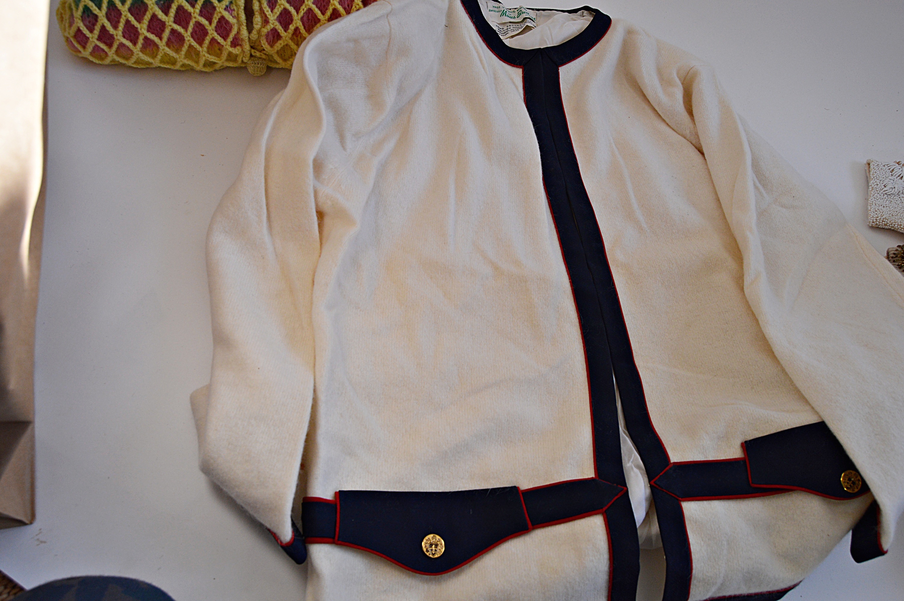 Vintage Women's Cashmere and Angora/Wool Sweaters, Basket Purses and Sunglasses