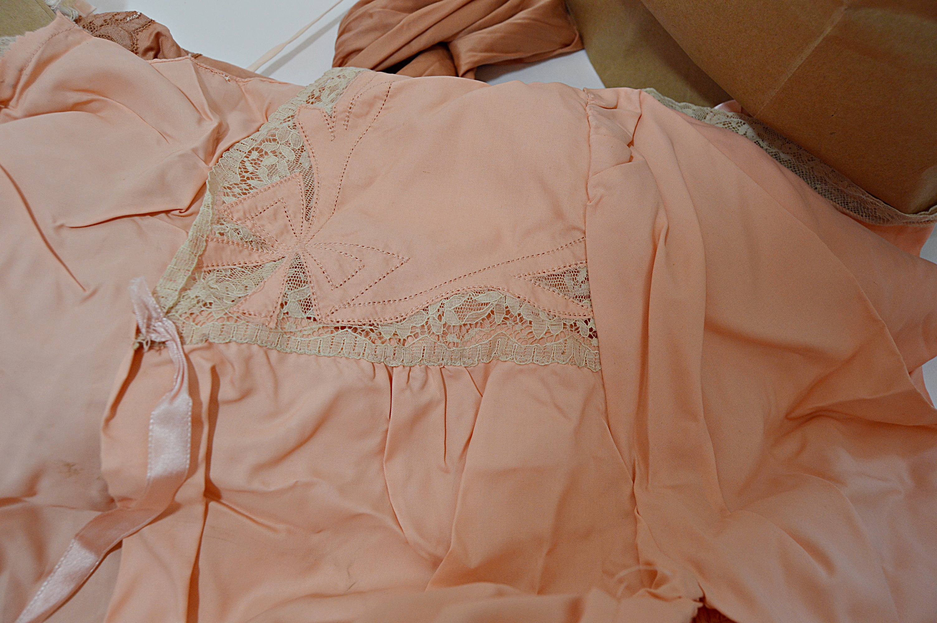 Vintage Lingerie with Bed Jackets, Silk Gowns, Undergarments, Stockings, Bags