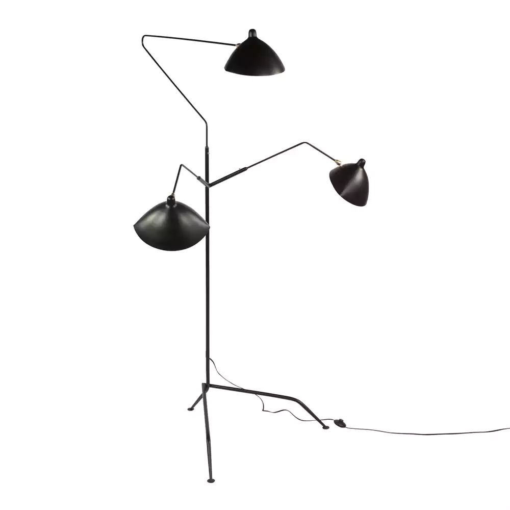 "Holstebro" Floor Lamp in Black by Stilnovo