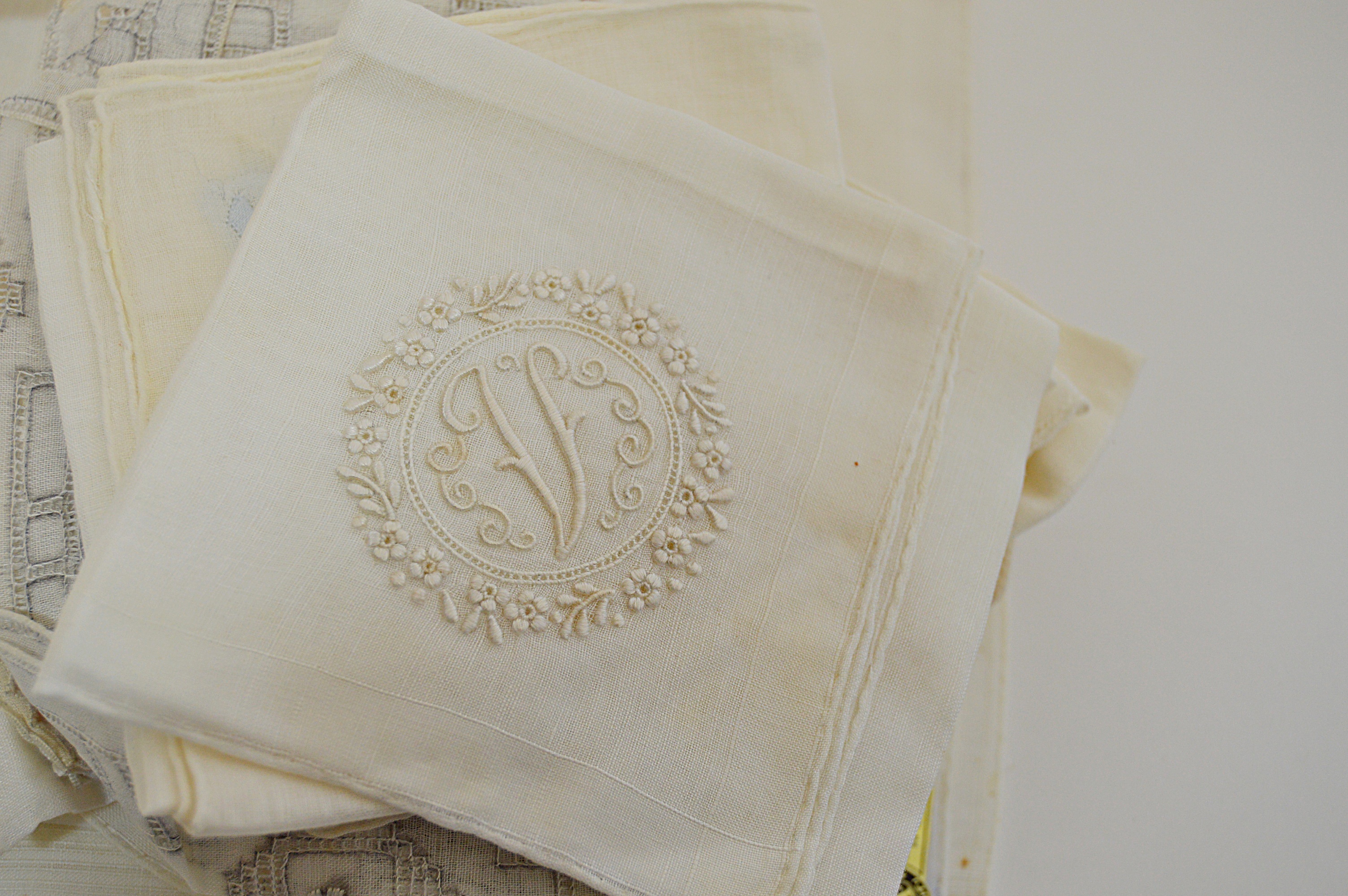 Vintage Embroidered Handkerchiefs