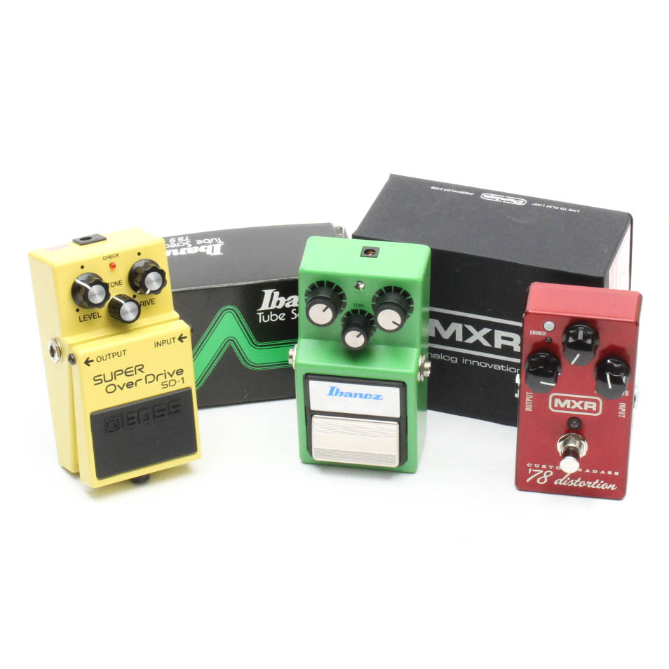 Boss, Ibanez and MXR Guitar Effects Pedals