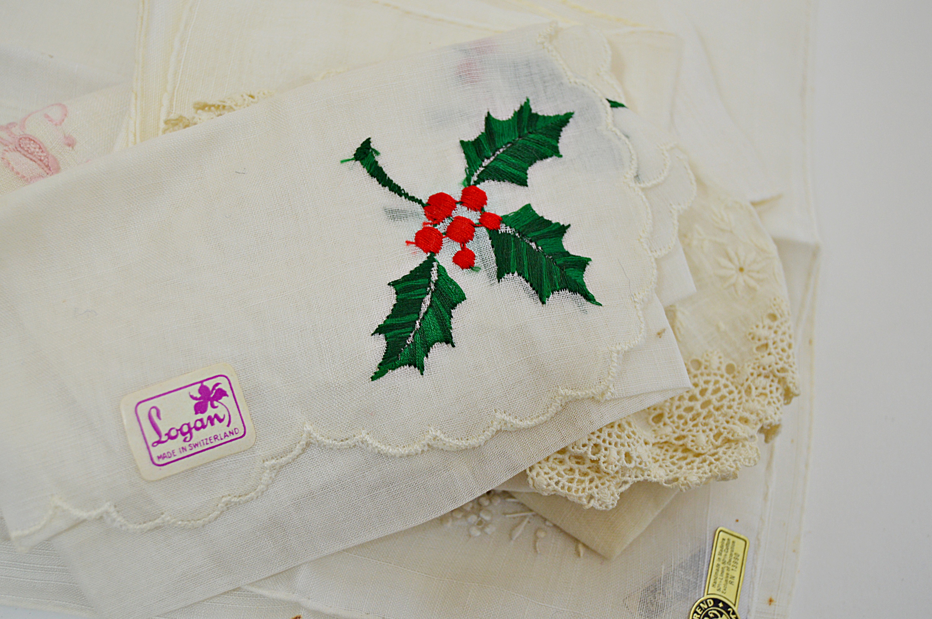 Vintage Embroidered Handkerchiefs