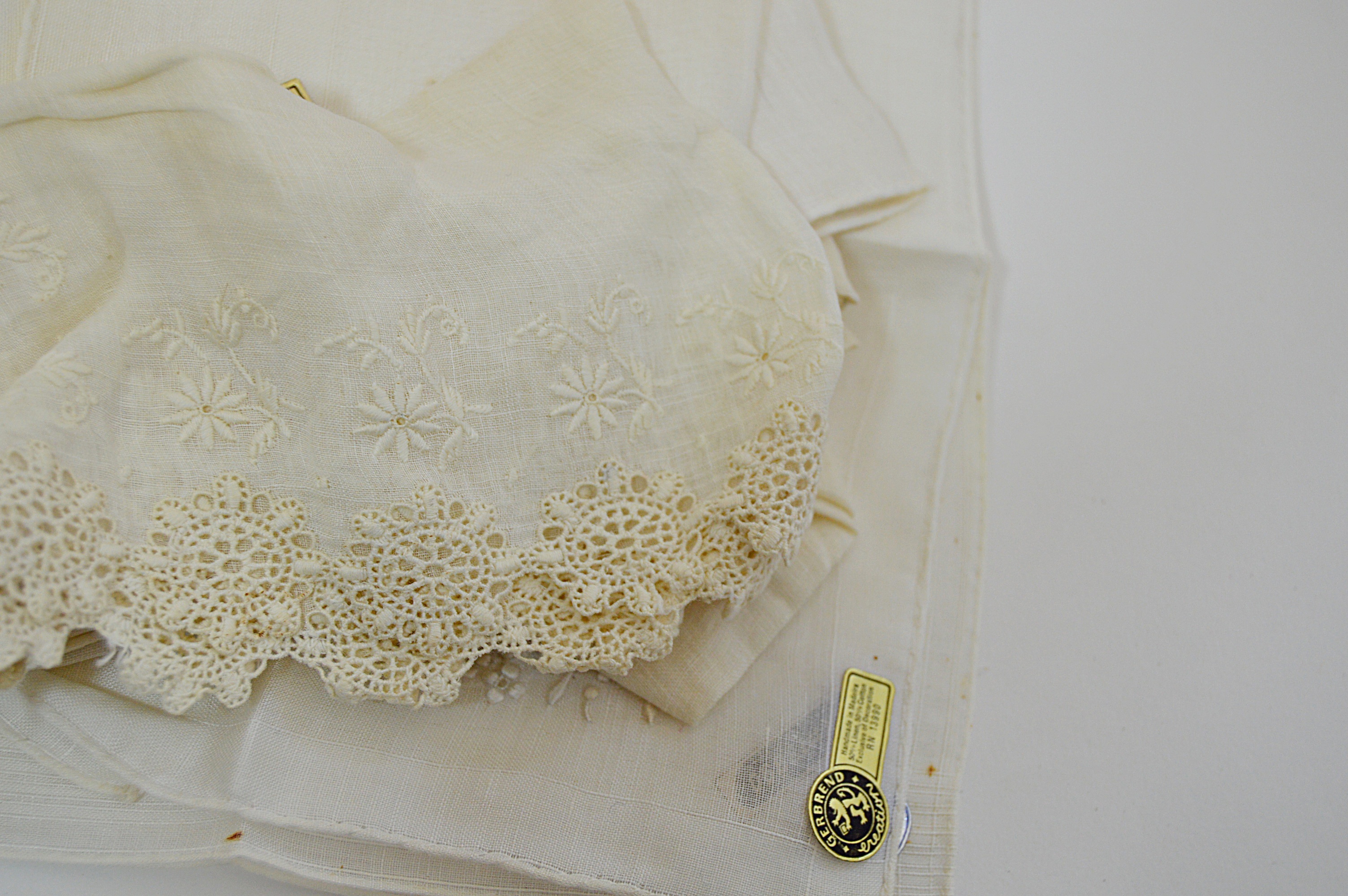 Vintage Embroidered Handkerchiefs