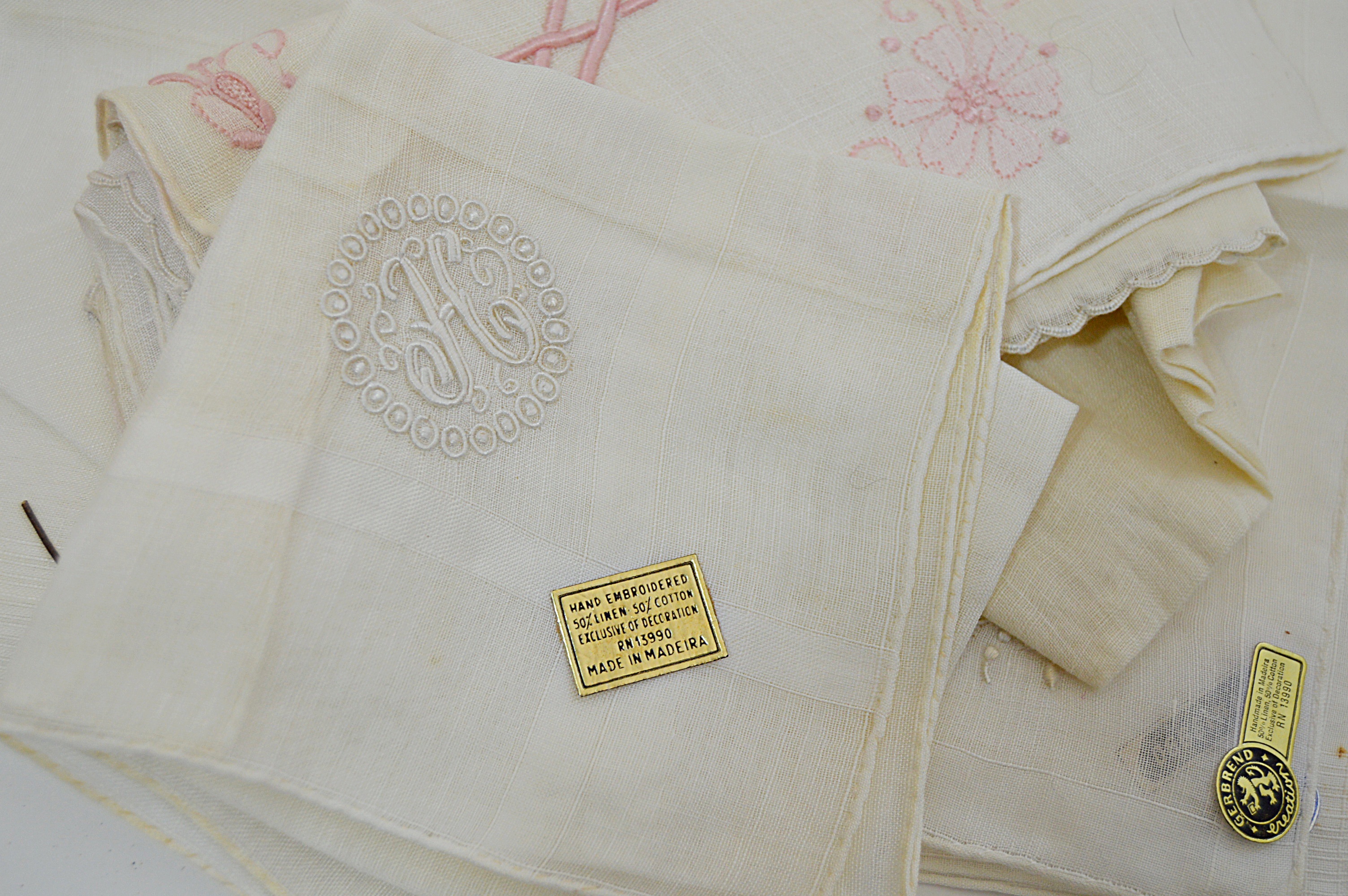 Vintage Embroidered Handkerchiefs