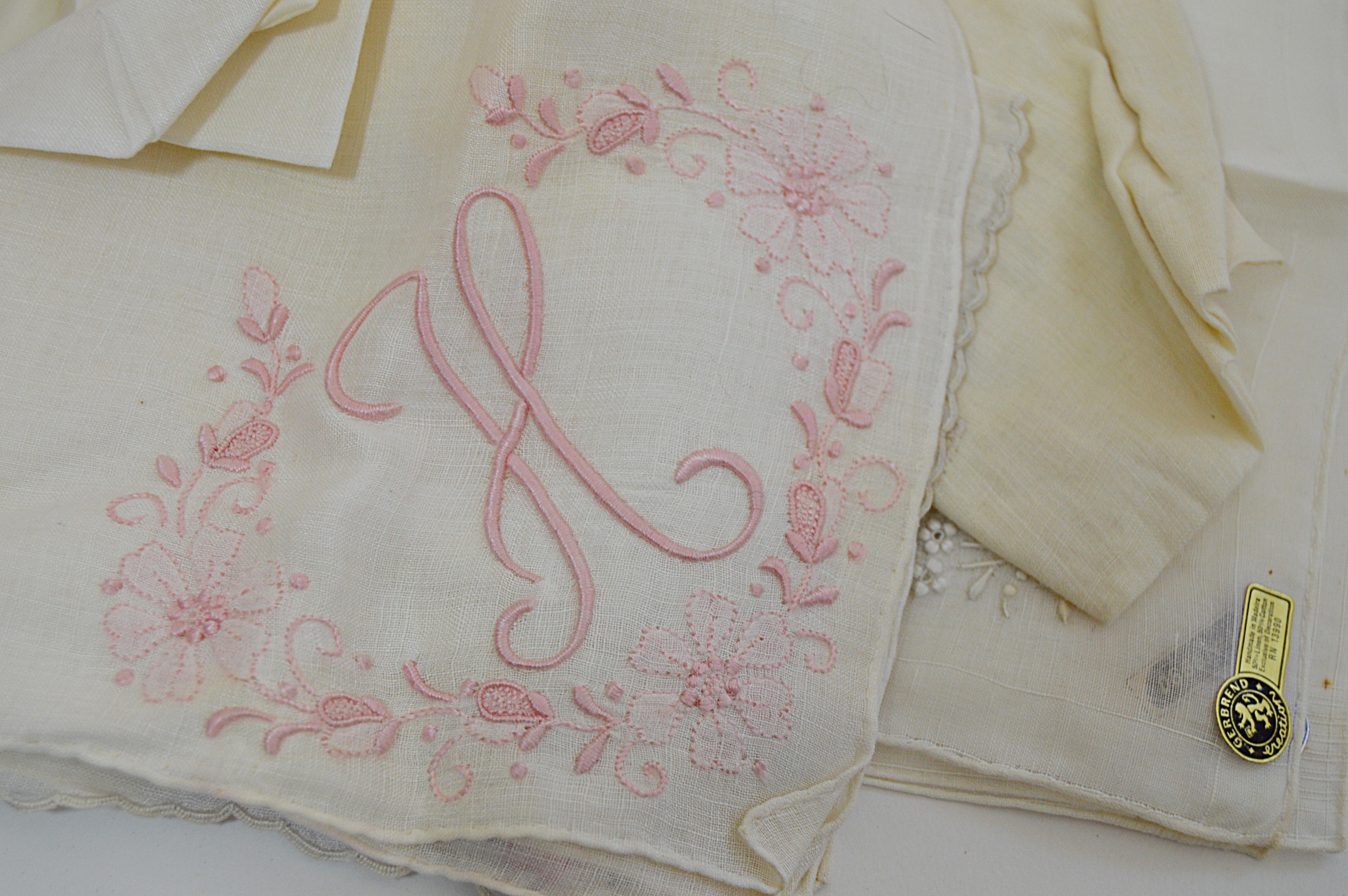 Vintage Embroidered Handkerchiefs
