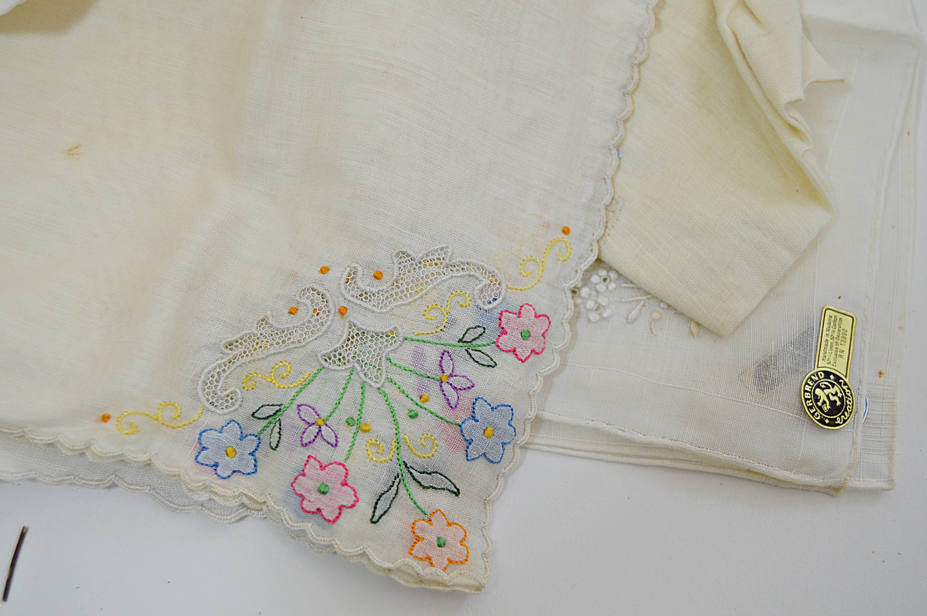 Vintage Embroidered Handkerchiefs