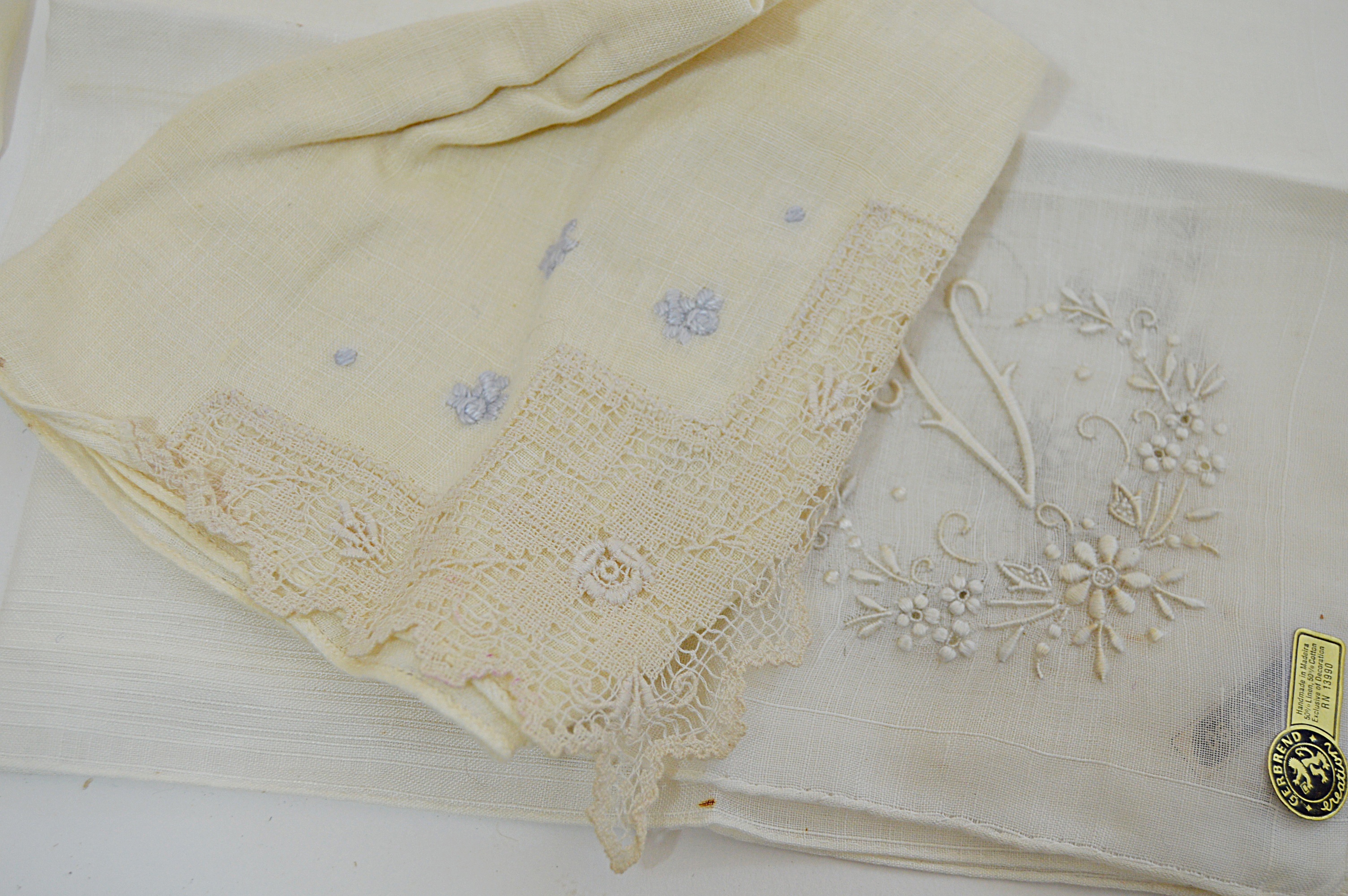 Vintage Embroidered Handkerchiefs