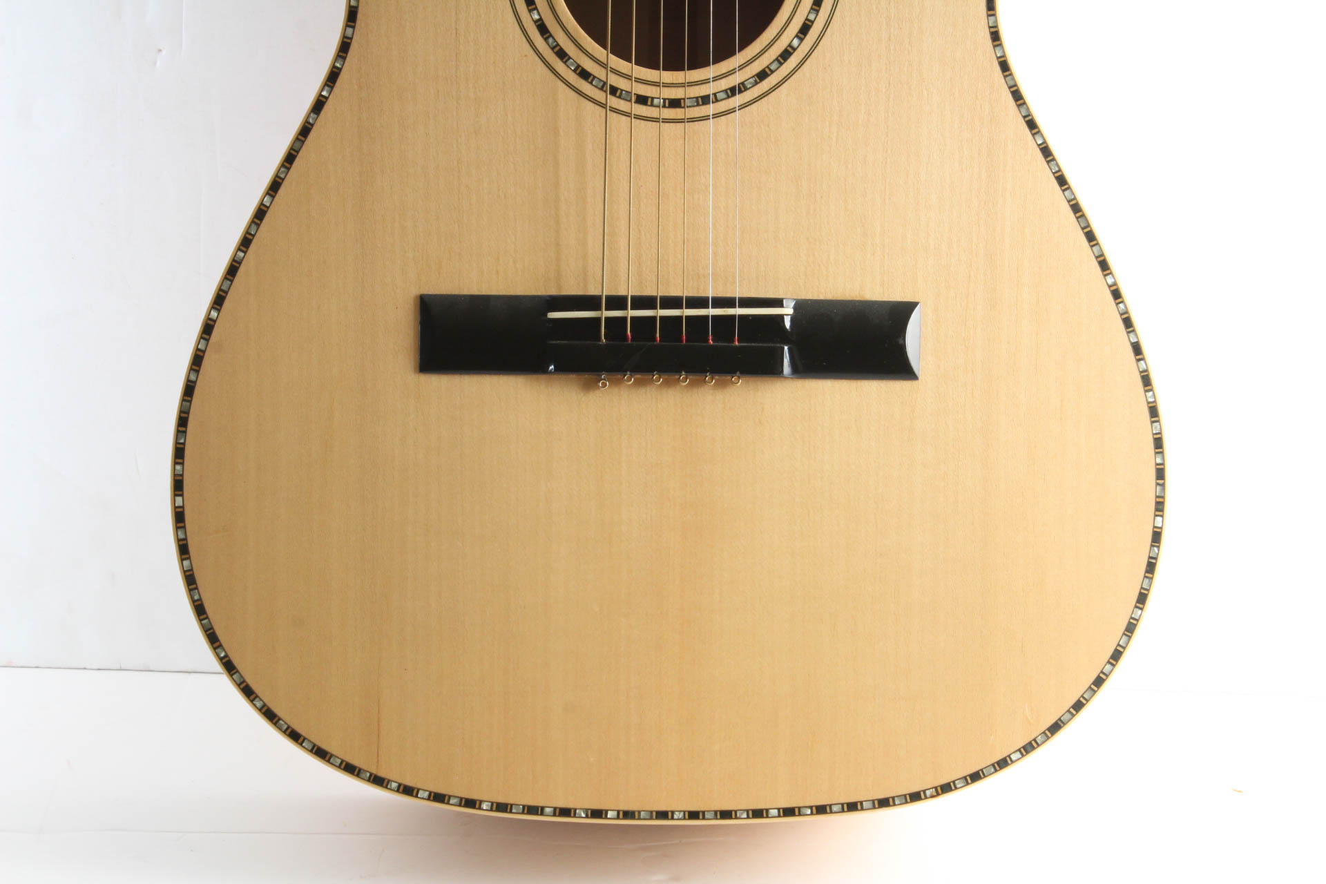 Acoustic Guitar with Mother of Pearl Inlay