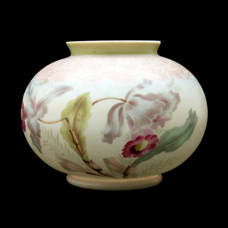 Antique Hand-Painted Viennese Austrian Porcelain Vase