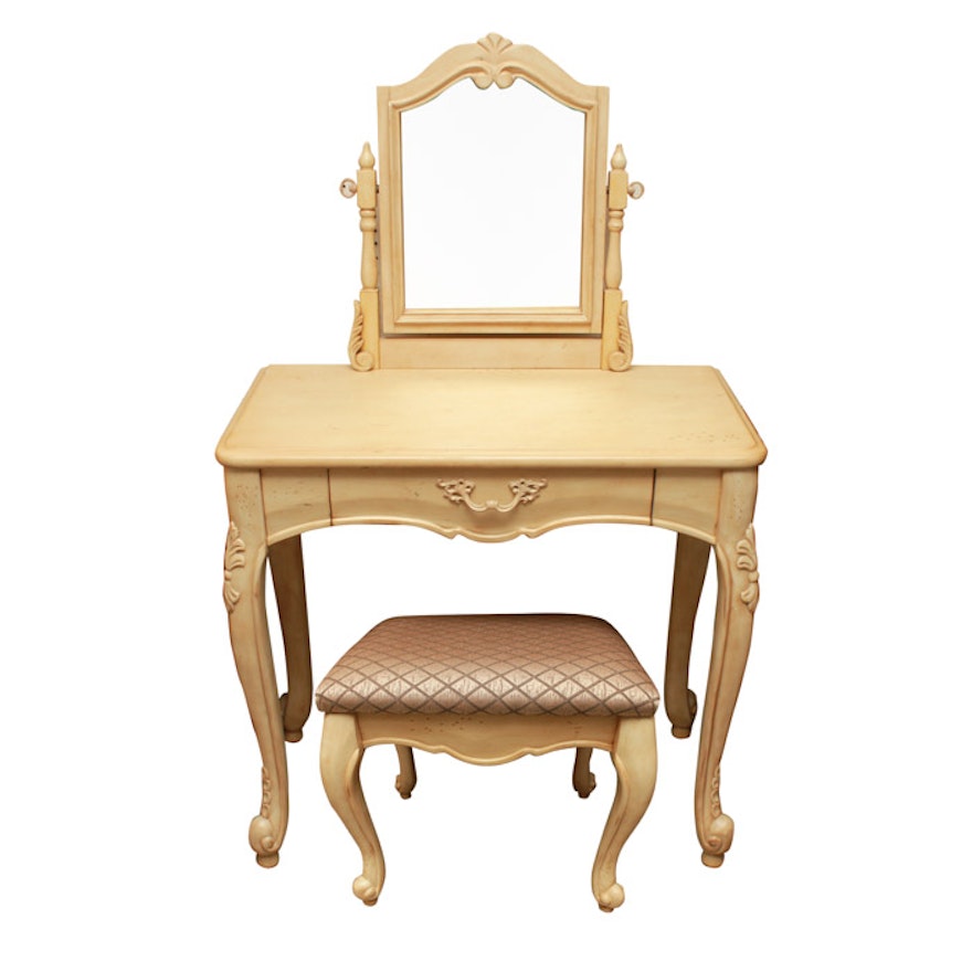French Provincial Vanity and Bench