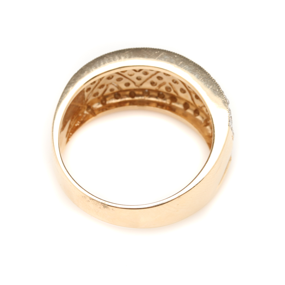 Bill Blass 14K Yellow Gold Diamond Ring