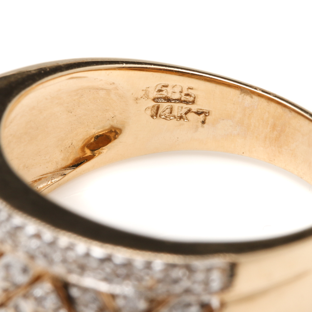 Bill Blass 14K Yellow Gold Diamond Ring