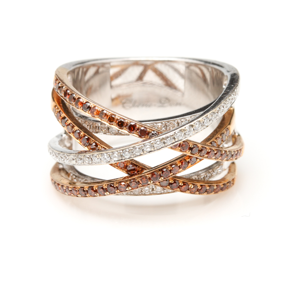 Chérie-Dori 18K White Gold 0.95 CTW Diamond Ring