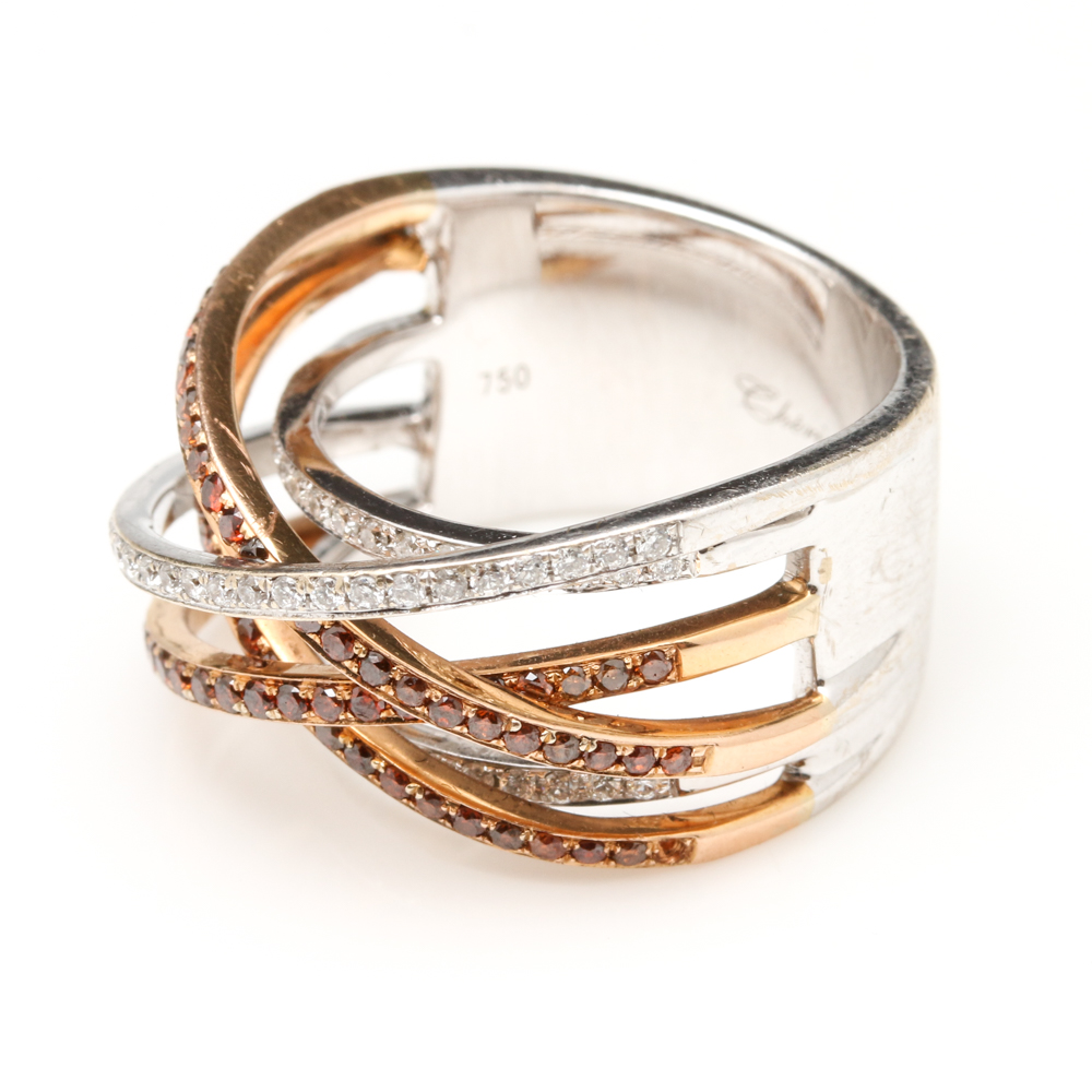 Chérie-Dori 18K White Gold 0.95 CTW Diamond Ring