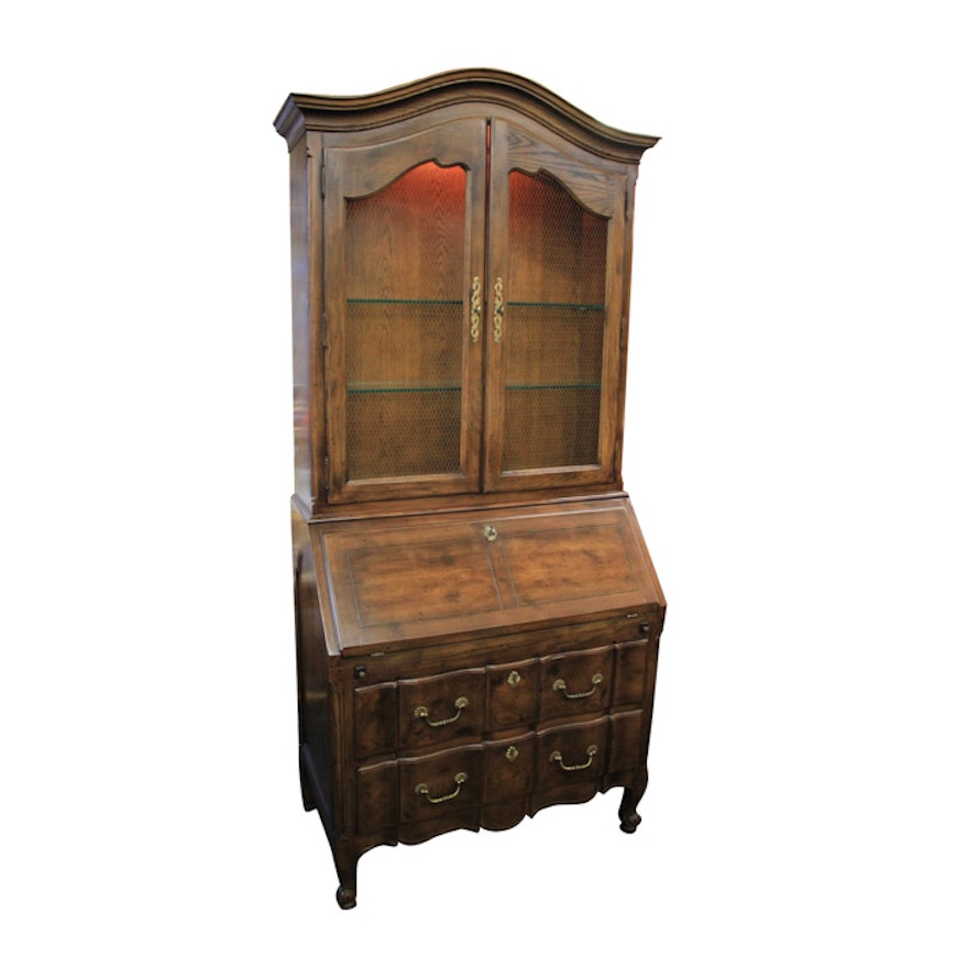 Louis XV Style Secretary and Bookcase by Henredon
