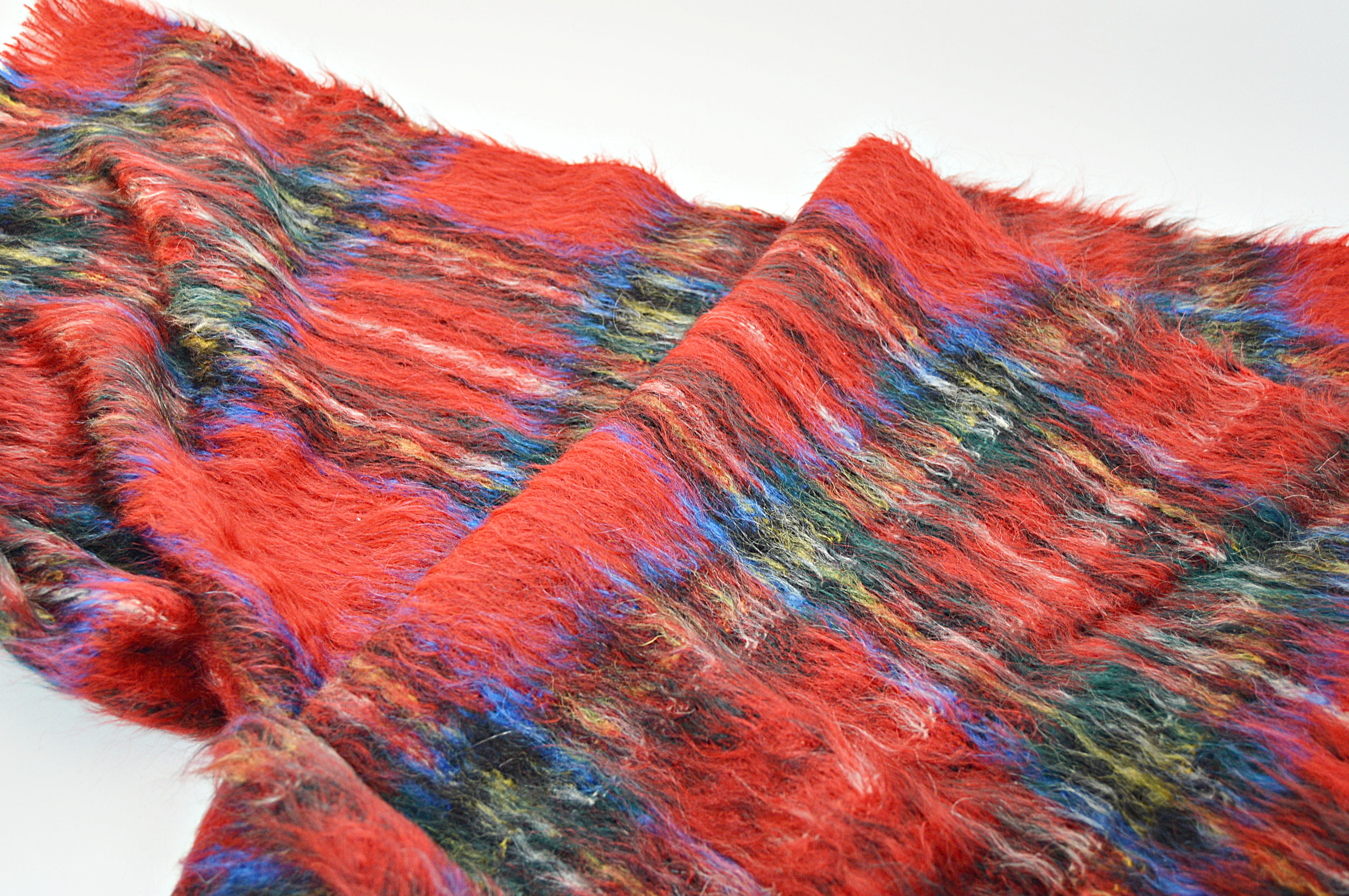 Vintage Scottish Plaid Mohair Throw from Saks Fifth Avenue