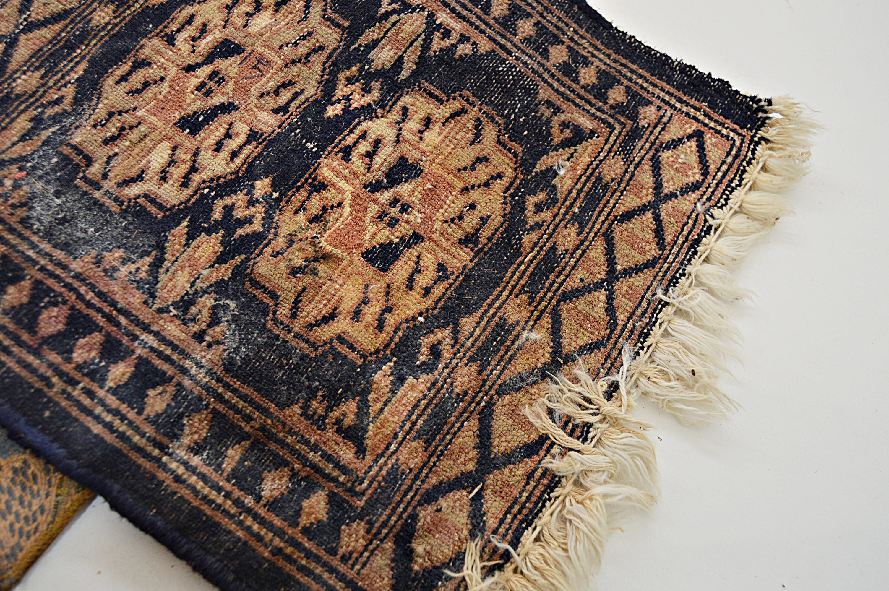 Vintage Textiles with Handwoven Persian Rug