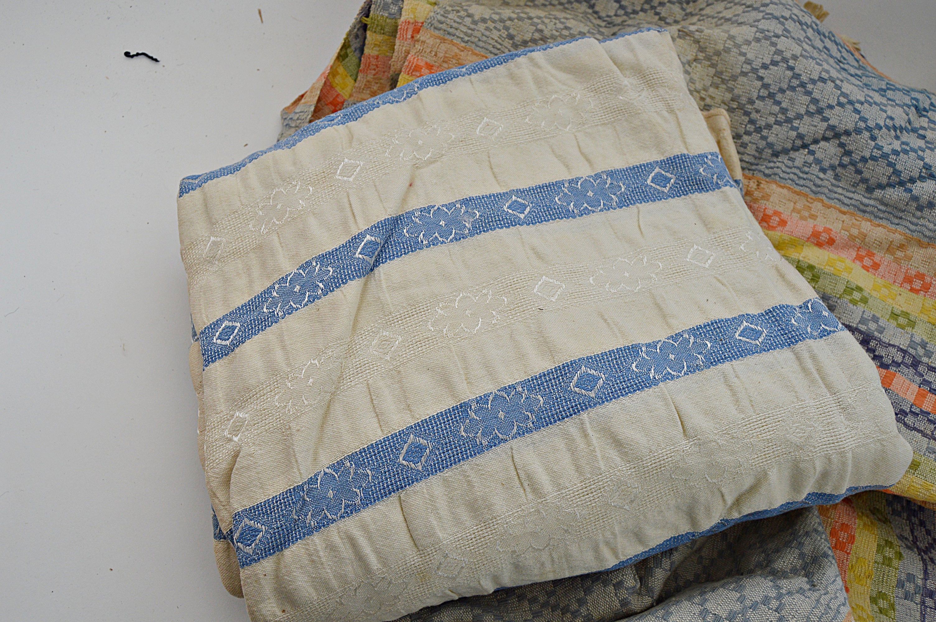 Vintage Textiles with Handwoven Persian Rug